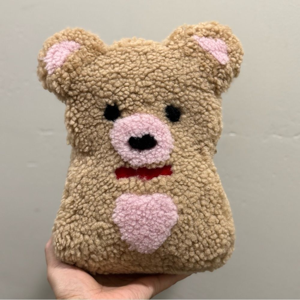 Colorblock Handmade Cute Real Shearling Teddy Bear Purse/Crossbody/Phone Pouch - Picture 2 of 16